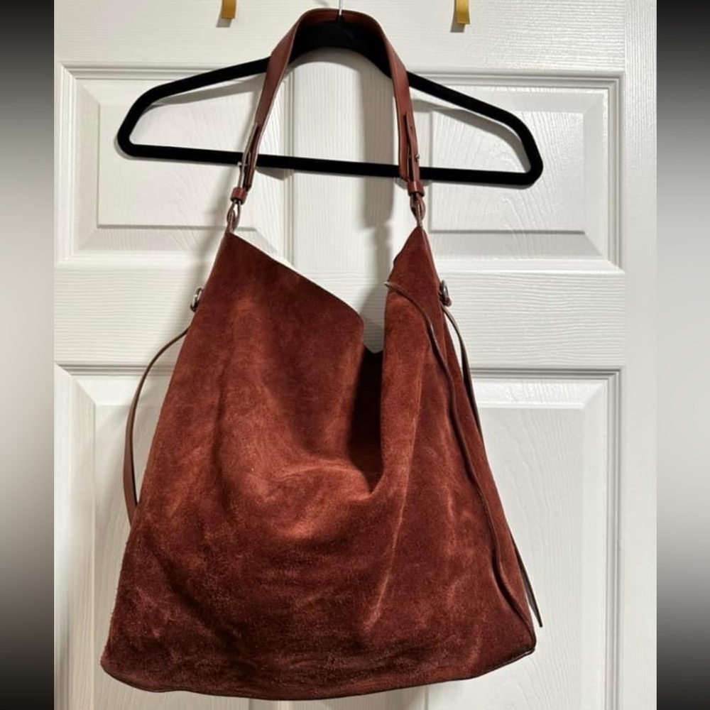 All Saints Suede Hobo purse bag